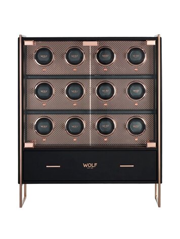 Wolf 1834 Axis 12 Piece Watch Winder Cabinet - Copper