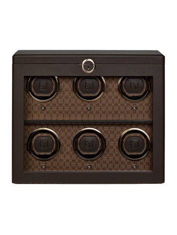 Wolf 1834 Earth 6 Piece Watch Winder - Coffee
