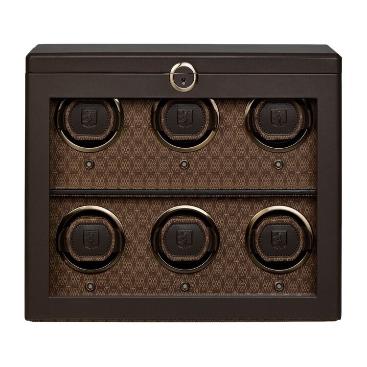 Wolf 1834 Earth 6 Piece Watch Winder - Coffee