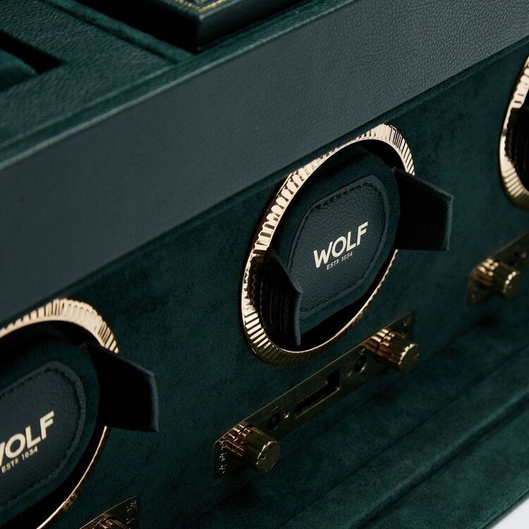 Wolf 1834 British Racing 3er-Uhrenbeweger mit Aufbewahrung