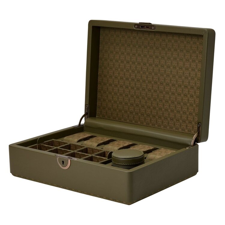 Wolf 1834  Earth 5er-Uhrenbox in Olivgrün