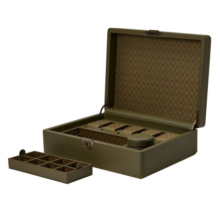 Wolf 1834  Earth 5er-Uhrenbox in Olivgrün