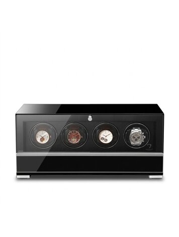Modalo Uhrenbeweger Uhrenbeweger für 4 Automatikuhren – Hochglanz Schwarz, Touch-Display, leise | Clasico Premium