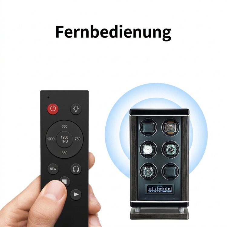 Chronoguard Uhrenbeweger Uhrenbeweger für 2 Automatikuhren – Schwarz, Biometrie, leise, TPD einstellbar | Elixir