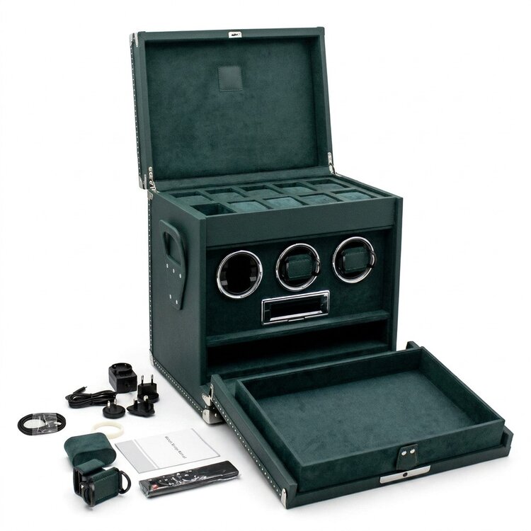 Chronoguard Uhrenbeweger Mississippi — Uhrenbeweger 3 Uhren | Fingerprint | Touchscreen | Racing Green
