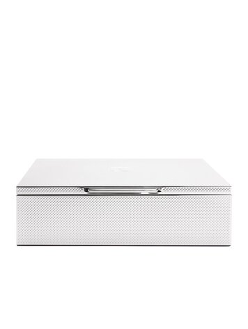 Wolf 1834 Silver Uhren- und Schmuckbox Medium für 2 Uhren, Silber