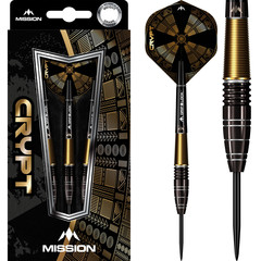 Mission Crypt Black & Gold PVD M1 90% Steel Tip Darts
