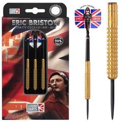 Eric Bristow Crafty Cockney 90% Gold Knurled Steel Tip Darts