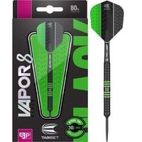Target Vapor-8 Flight Black-Green Swiss Point 80% Steel Tip Darts