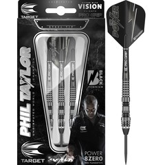 Phil Taylor Power 8ZERO 4 Black Titanium Steel Tip Darts