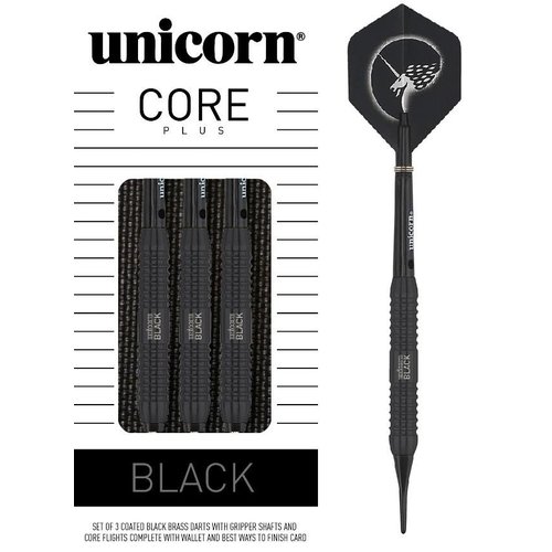 Unicorn Unicorn Core Plus Black Brass Softip Darts
