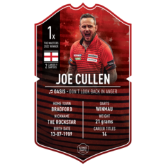 Ultimate Darts Card Joe Cullen