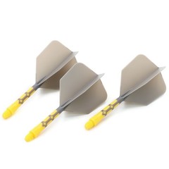 Cuesoul - ROST T19 Integrated Dart Flights - Big Wing - Grey Yellow