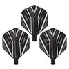 CUESOUL Cuesoul - Tero Flight System AK4 Black Pattern - Black Standard Dart Flights