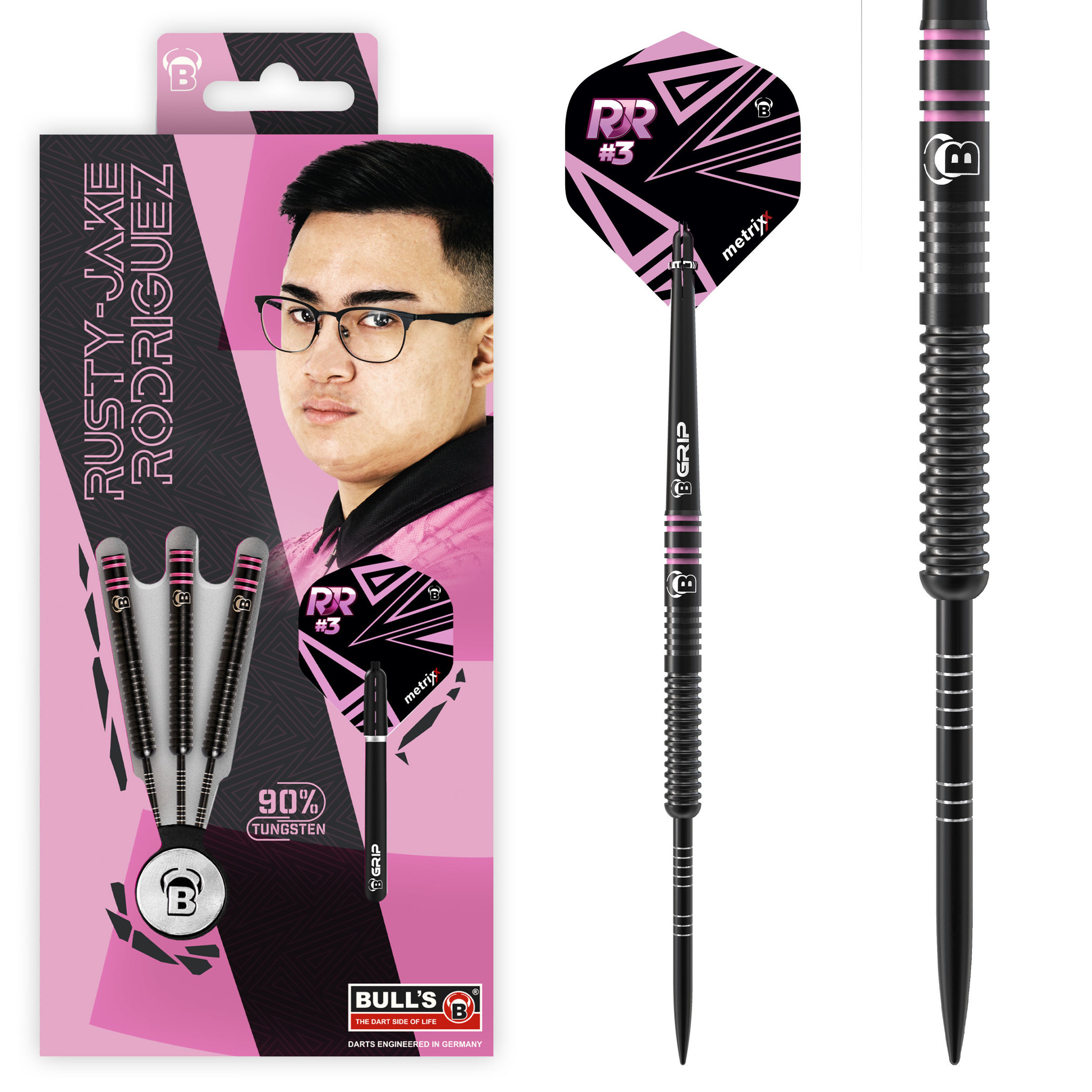 BULL'S RustyJake Rodriguez 90 Steel Tip Darts