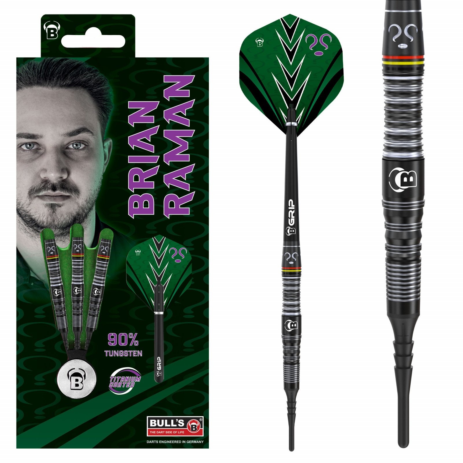 BULL'S Brian Raman 90 Soft Tip Darts