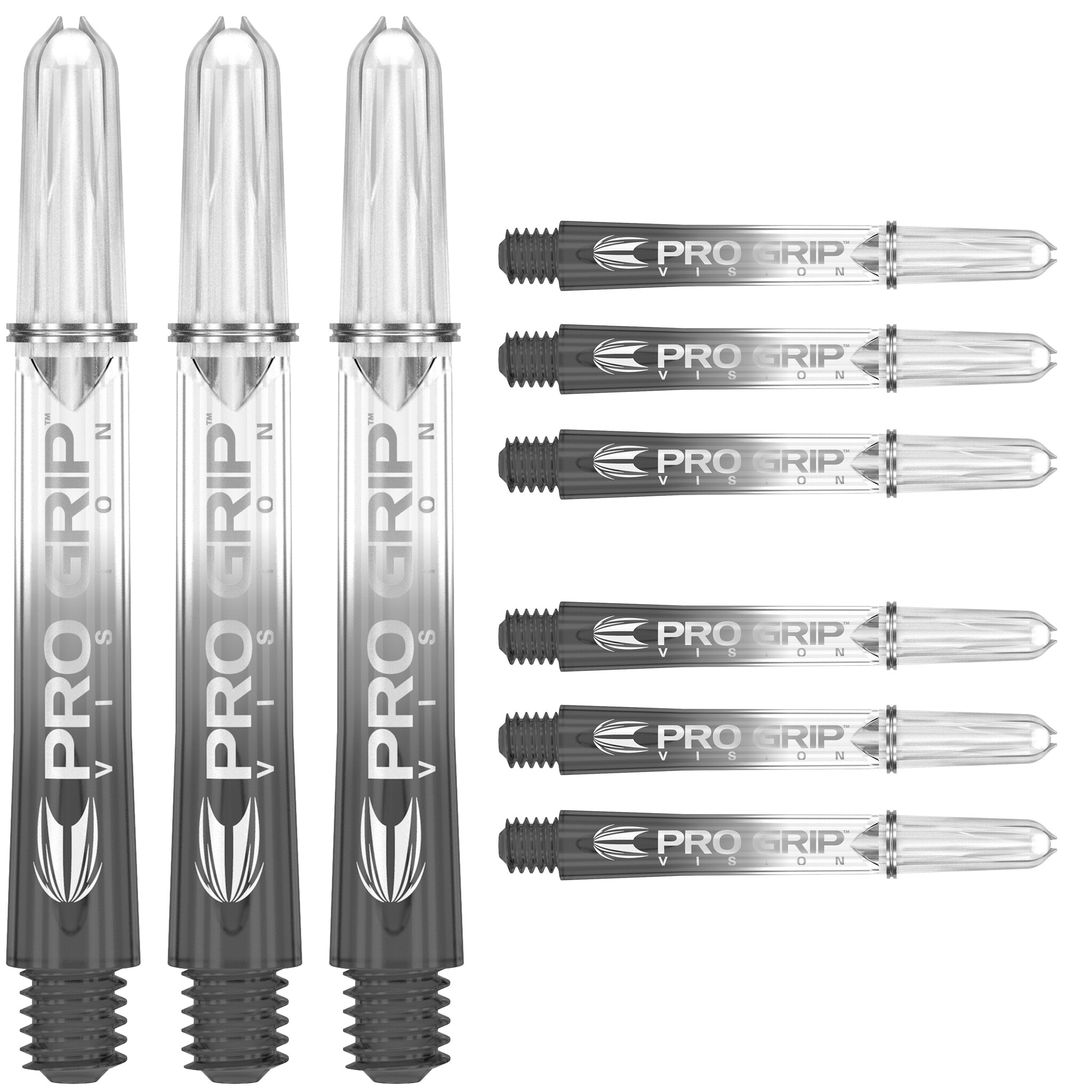 Target Pro Grip 3 Set Vision Black Dart Shafts