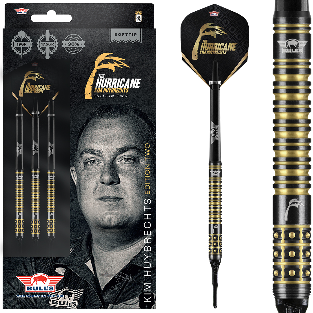 Bull's Kim Huybrechts Black E2 90 Soft Tip Darts