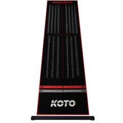 KOTO Carpet Checkout Red + Oche 285 x 60cm Dart Mat