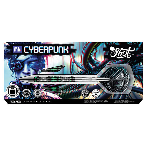 Shot Shot AI Cyberpunk 90% Steel Tip Darts