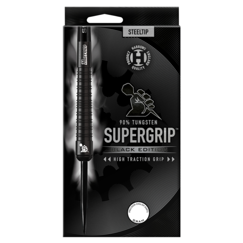 Harrows Harrows Supergrip Black 90% Steel Tip Darts