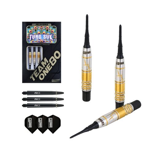 ONE80 ONE80 Tung Suk Black Gold 90%  Soft Tip Darts