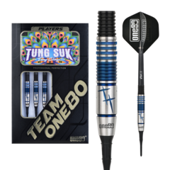 ONE80 Tung Suk Black Blue 90%  Soft Tip Darts