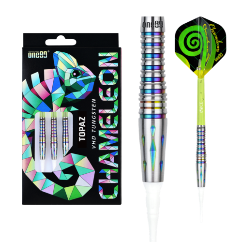 ONE80 ONE80 Chameleon Topaz 90%  Soft Tip Darts