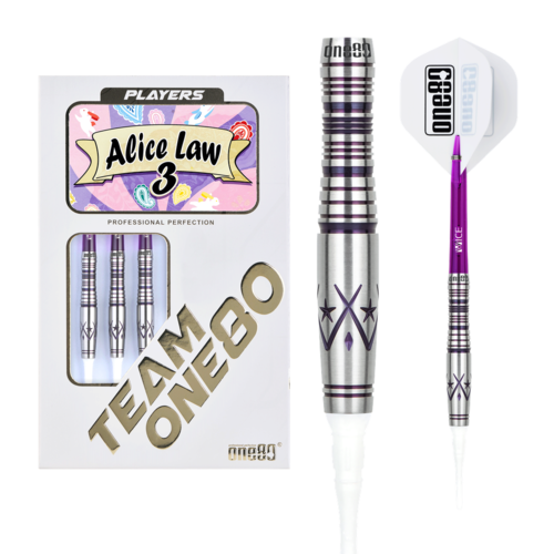 ONE80 ONE80 Alice Law III Purple 90%  Softip Darts