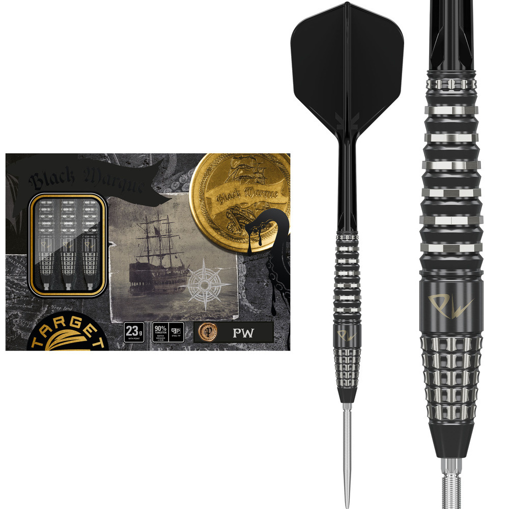 Target Japan Black Marque PW Swiss Point 90% Steel Tip Darts