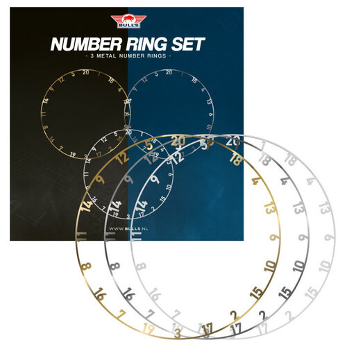 Bull's Bull's Metal Number Ring 3 Set