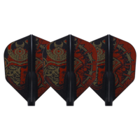 Cosmo Darts Fit Flight Printed Series Samurai Skull A Shape