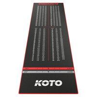 KOTO Carpet Check Out Red 285 x 80 cm Dart Mat