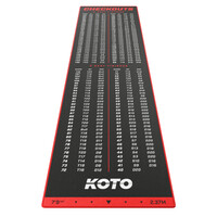 KOTO Carpet Checkout Red 237 x 60cm Dart Mat