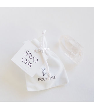 ROCKSTYLE Velvet bag - FAVO OPA - Bergkristal