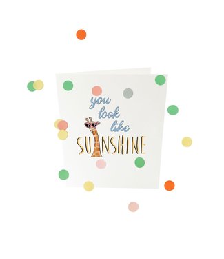 The Giftlabel Confetticard - you look like sunshine