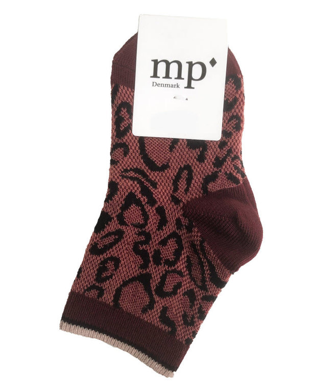 Red leopard sokken