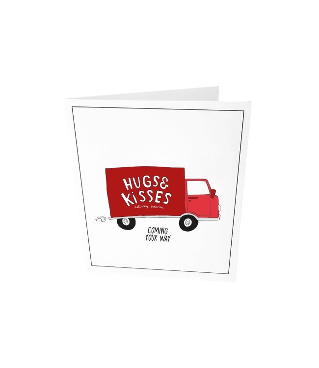 Greeting card - Hugs and kisses Coming your way
