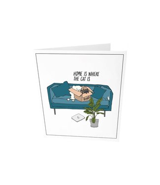 The Giftlabel Greeting card - Home is where the cat is