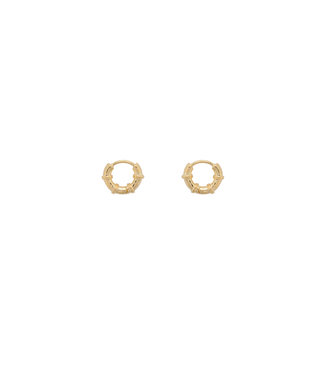 ANNA NINA Cable Ring Earrings goldplated - single