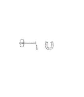 ANNA NINA Single Horseshoe Stud Silver