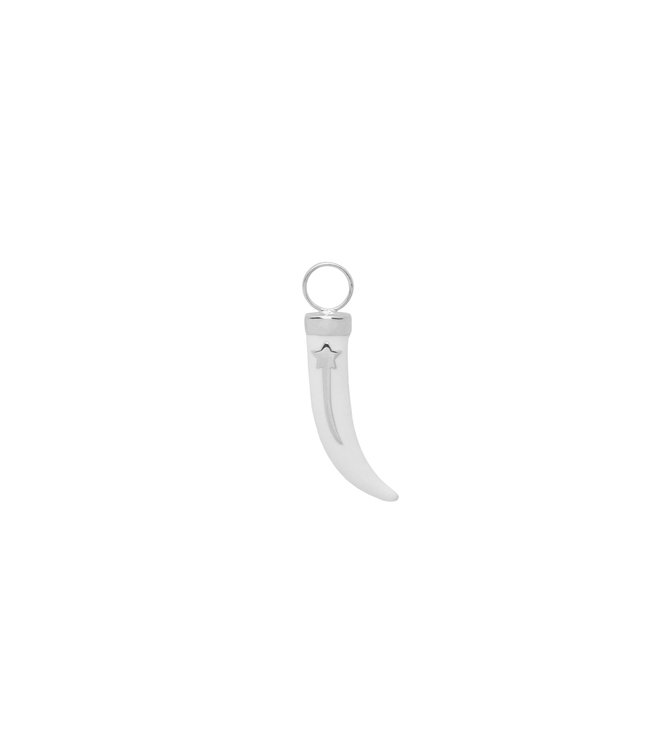 Tusk Earring Charm Silver