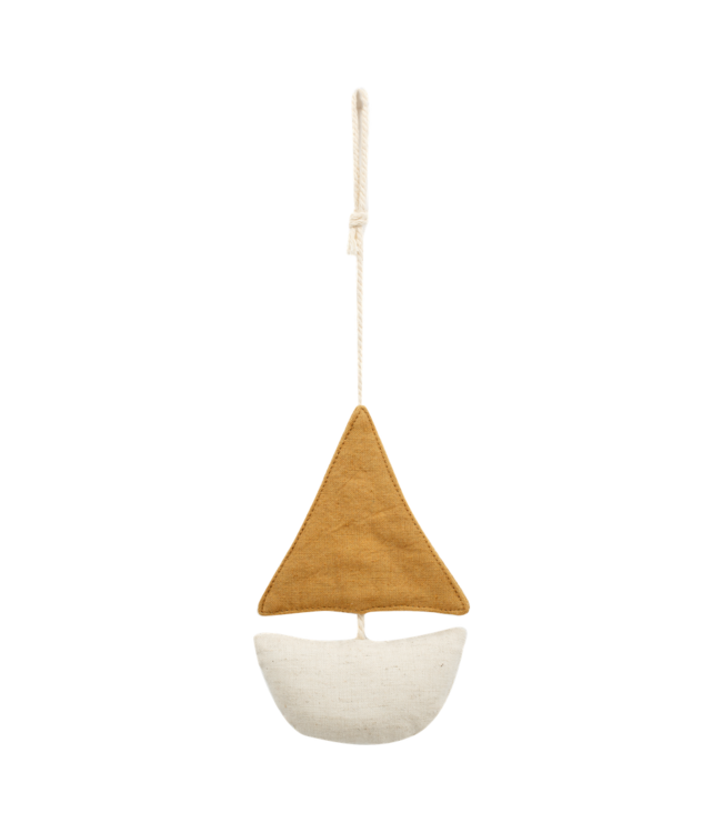 A LA Linen sailboat hanger - mustard