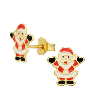 PRECIOUS JEWEL Kinder oorbellen - kerstman goud
