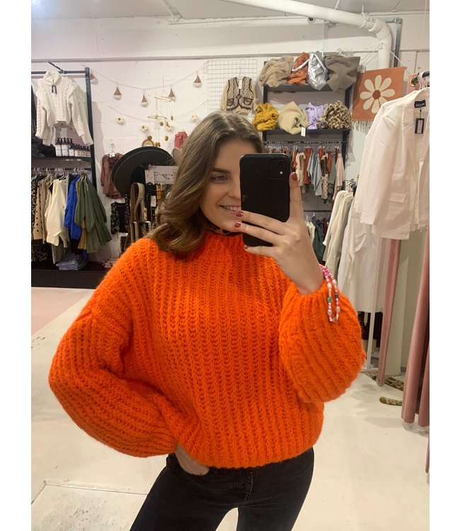 Rumah Noor knit sweater orange