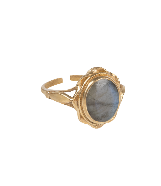A LA Vintage ring oval ring labradorite
