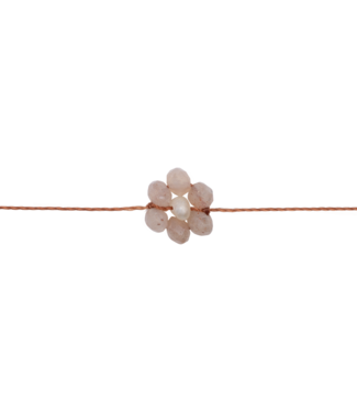 A LA Peach Moonstone / June birth flower bracelet
