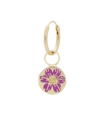 ANNA NINA Single geranium ring earring goldplated