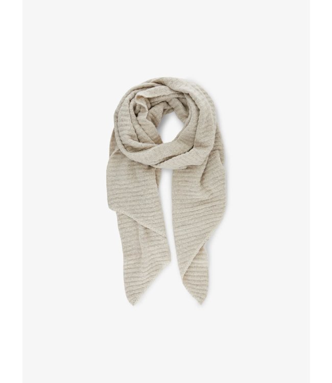 PIECES Pyron structured scarf - Whitecap gray