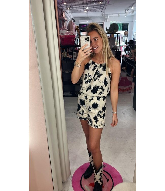 Top Mandy - Black/white print